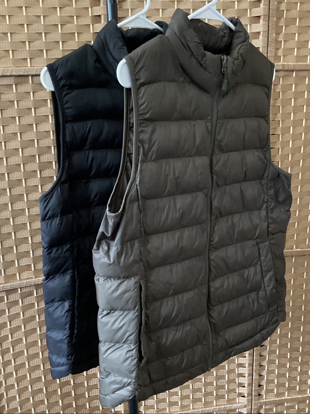 Set of 2 32 Degrees Women's Quilted Puffer Vests - Black & Dark Gray
